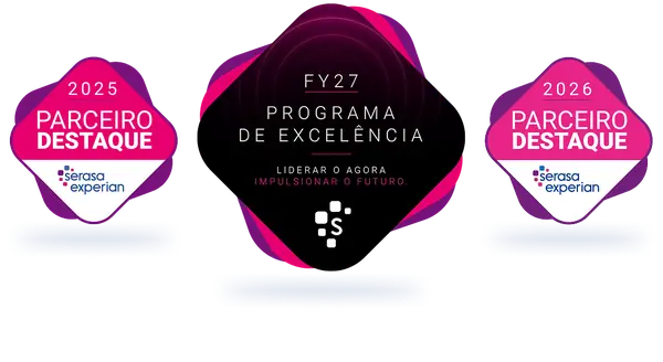 Reconhecimentos oficiais SCC Check: Parceiro Destaque Serasa Experian 2025 e 2026 e Programa de Excelência FY27